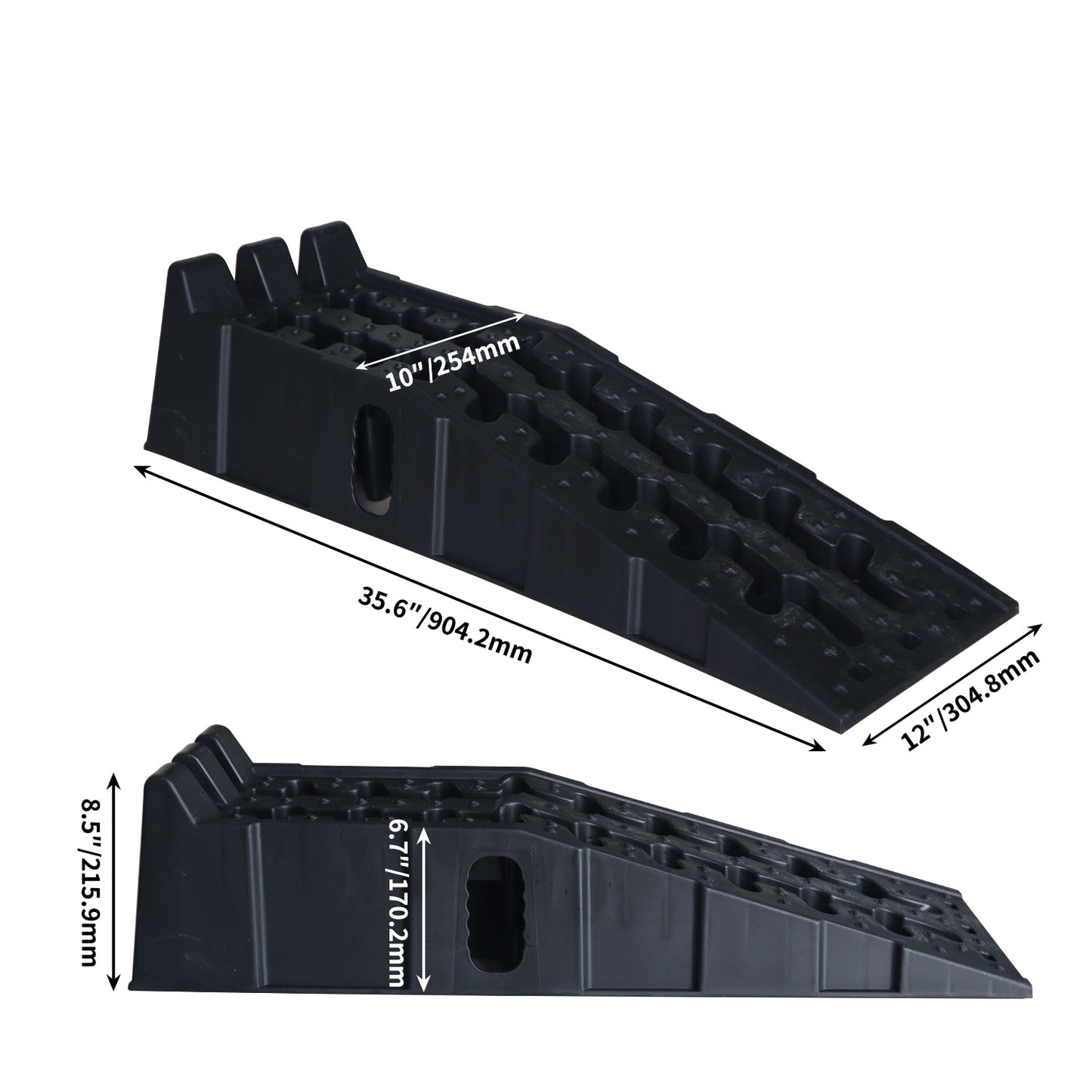 6.7" High Lift, Anti-Slip and Portable Car Ramps - Your Go-To for Garage Oil Changes and Vehicle Lift Needs