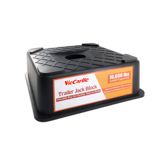 RV Leveling Blocks, RV Trailer Jack Block & Trailer RV Stabilizer Blocks, 1/2 Pack Up To 16000 Lbs, Heavy Duty Sturdy Utility Jack Stand for 5th Wheels, Scissor Stabilizer, Fits Round & Square Tongue Jack Foot