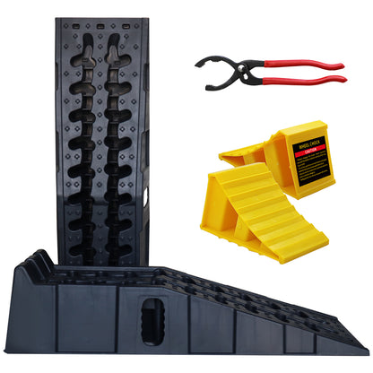 6.7" High Lift, Anti-Slip and Portable Car Ramps - Your Go-To for Garage Oil Changes and Vehicle Lift Needs