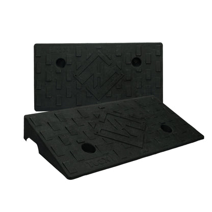 Heavy-Duty 2-Pack Vehicle Curb Ramp - Rubber Driveway Ramp (7000lb Capacity) with 2.8/3.1/3.5  Inch Height, Fit for Cars & Low Autos