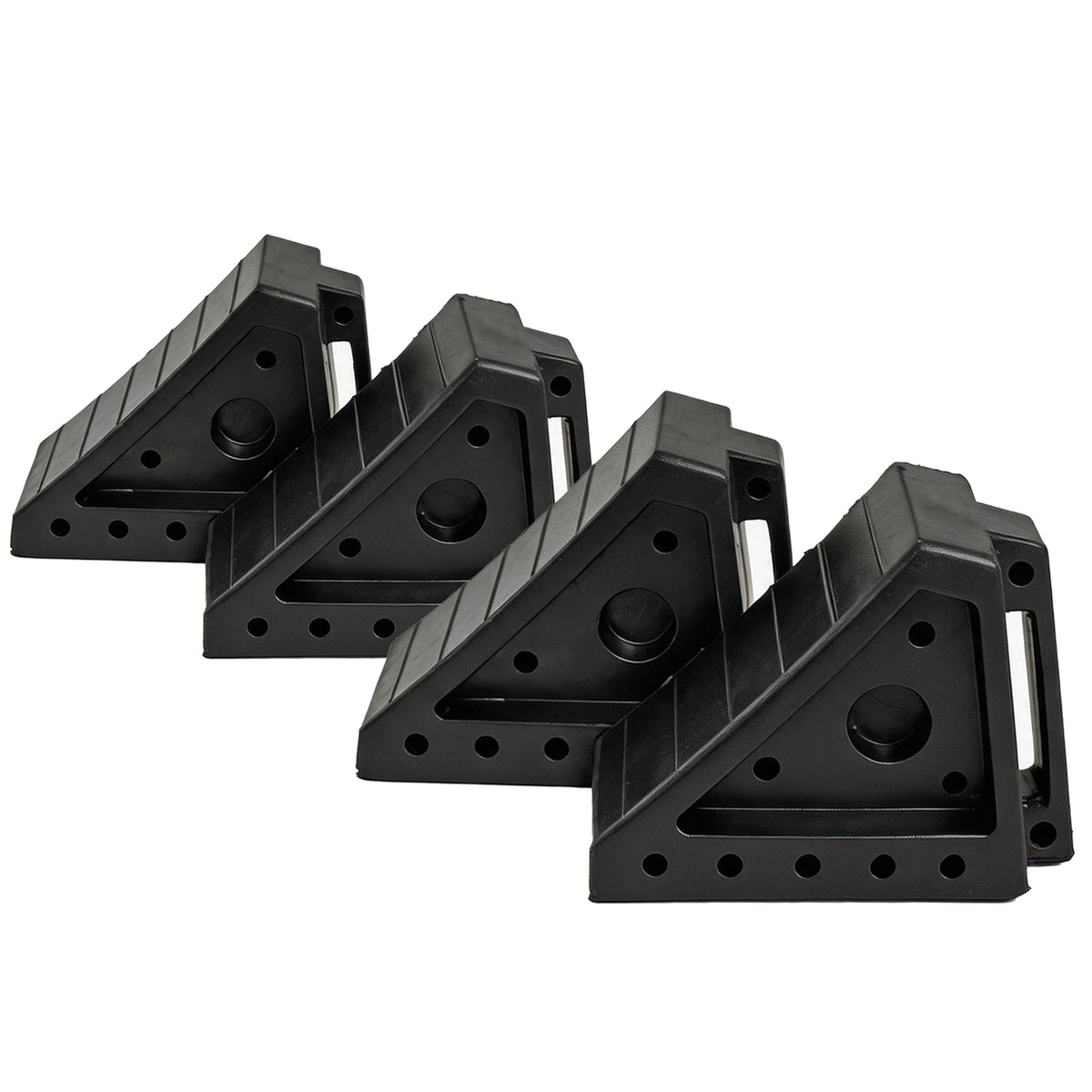 Heavy-Duty Rubber Wheel Chocks with Carry Handles – 4 Pack