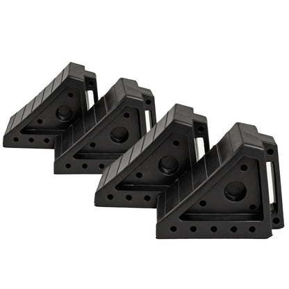 Heavy-Duty Rubber Wheel Chocks with Carry Handles – 4 Pack