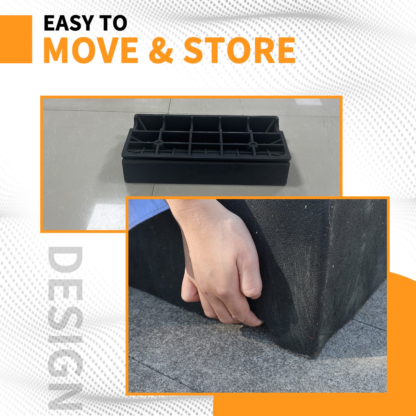 Heavy-Duty 2-Pack Vehicle Curb Ramp - Rubber Driveway Ramp (7000lb Capacity) with 2.8/3.1/3.5  Inch Height, Fit for Cars & Low Autos