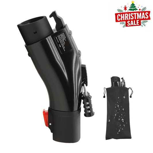 60A 250V Tesla to J1772 Adapter Safety EV Charger Plug for Electric Cars Type 2 Inlet 32A Rated Current