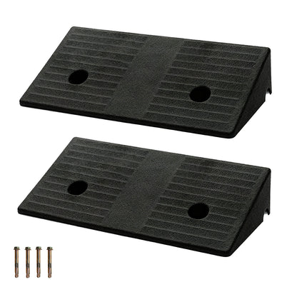 2-Pack Portable Rubber Curb Ramp,1-5 Inch Anti-Slip Threshold Ramp
