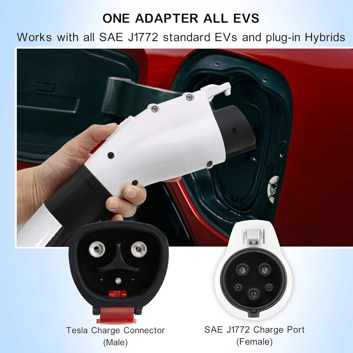 Tesla to J1772 EV Charger Adapter - 32A 250V Type 2 Inlet
