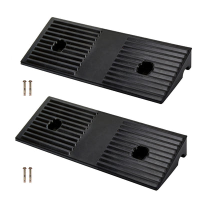 Portable Rubber Curb Ramp 2 Pack – Heavy Duty Anti-Slip Threshold Ramp, 1/2/3/4/5 Inch Height Driveway Ramp for Cars,Wheelchairs,Trucks,Bikes,Motorcycles,Lawn Mowers