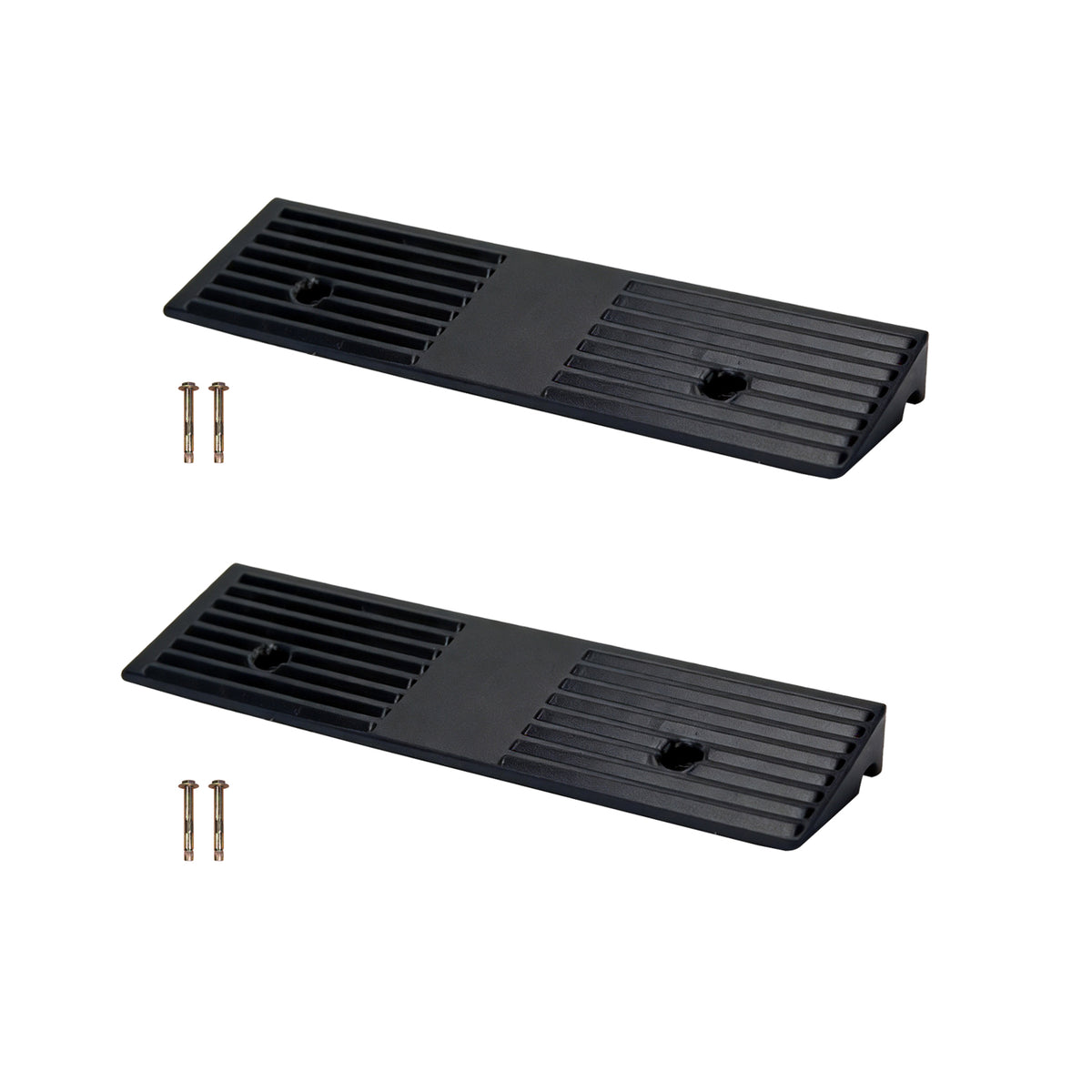 2-Pack Portable Rubber Curb Ramp,1-5 Inch Anti-Slip Threshold Ramp
