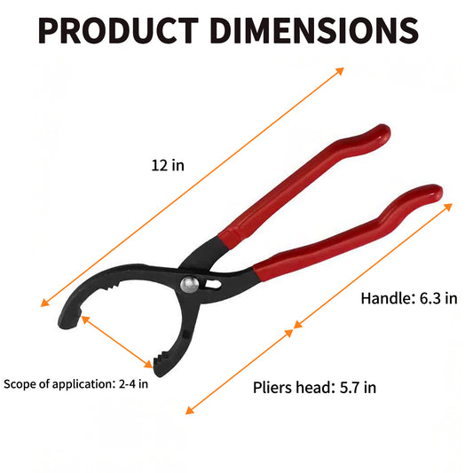 12" Adjustable Oil Filter Wrench for Engine Filters, Conduit & Fittings
