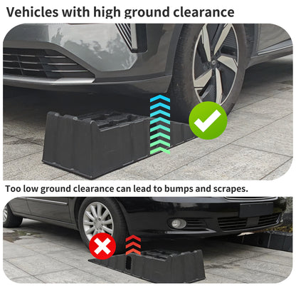 Anti-Slip Car Ramps 6.7" High Lift - Oil Change & Vehicle Lift