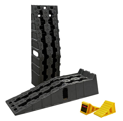 Anti-Slip Car Ramps 6.7" High Lift - Oil Change & Vehicle Lift