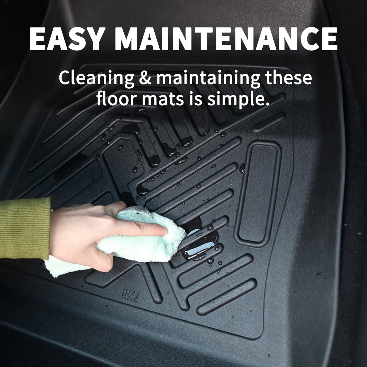 Tesla Model 3 Floor Mats (2017-2019) – Custom Fit All-Weather Waterproof TPE Front & Rear Floor Liners