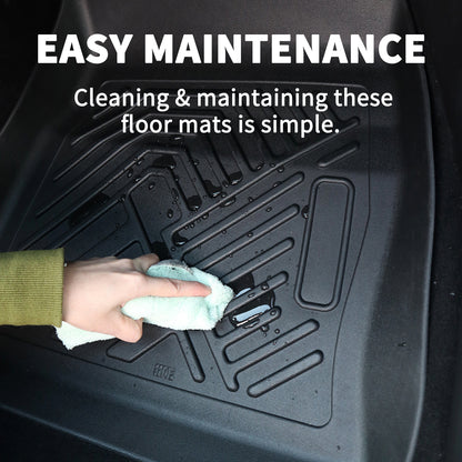 Tesla Model 3 Floor Mats (2017-2019) – Custom Fit All-Weather Waterproof TPE Front & Rear Floor Liners