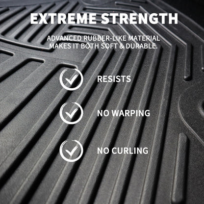 Tesla Model 3 Floor Mats (2017-2019) – Custom Fit All-Weather Waterproof TPE Front & Rear Floor Liners