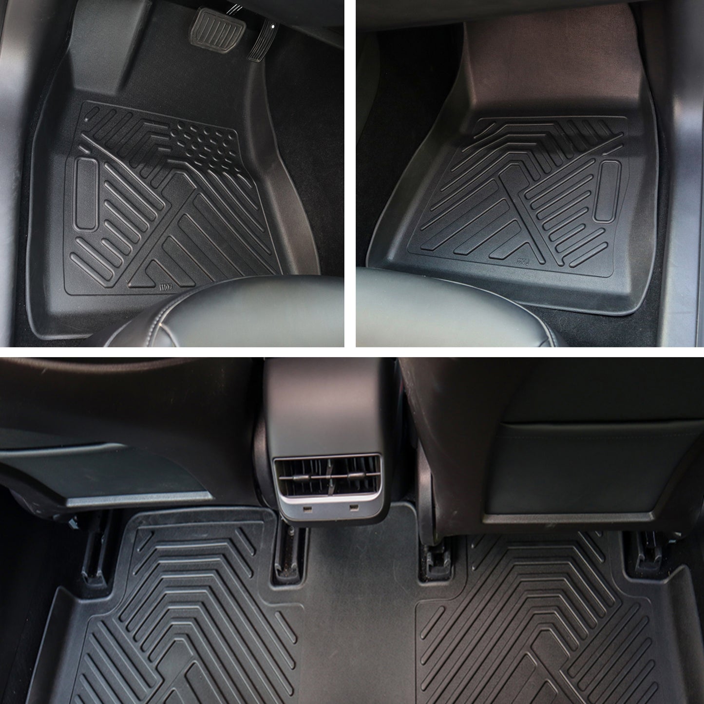 Tesla Model 3 Floor Mats (2017-2019) – Custom Fit All-Weather Waterproof TPE Front & Rear Floor Liners