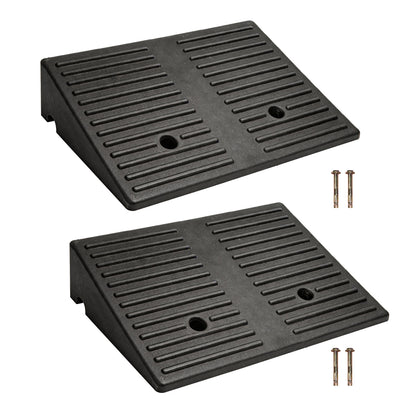 2-Pack Portable Rubber Curb Ramp,1-5 Inch Anti-Slip Threshold Ramp