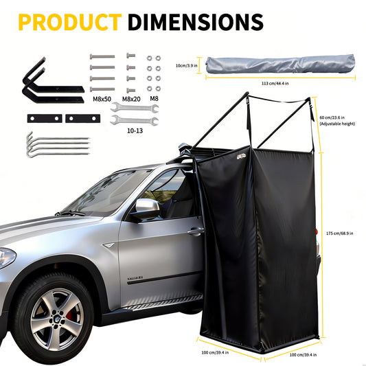 Vehicle Side Shower Tent for SUV & RV – Portable Privacy Bathroom for Camping & Road Trips