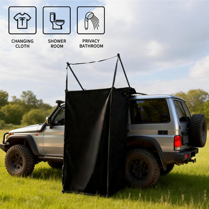 Vehicle Side Shower Tent for SUV & RV – Portable Privacy Bathroom for Camping & Road Trips